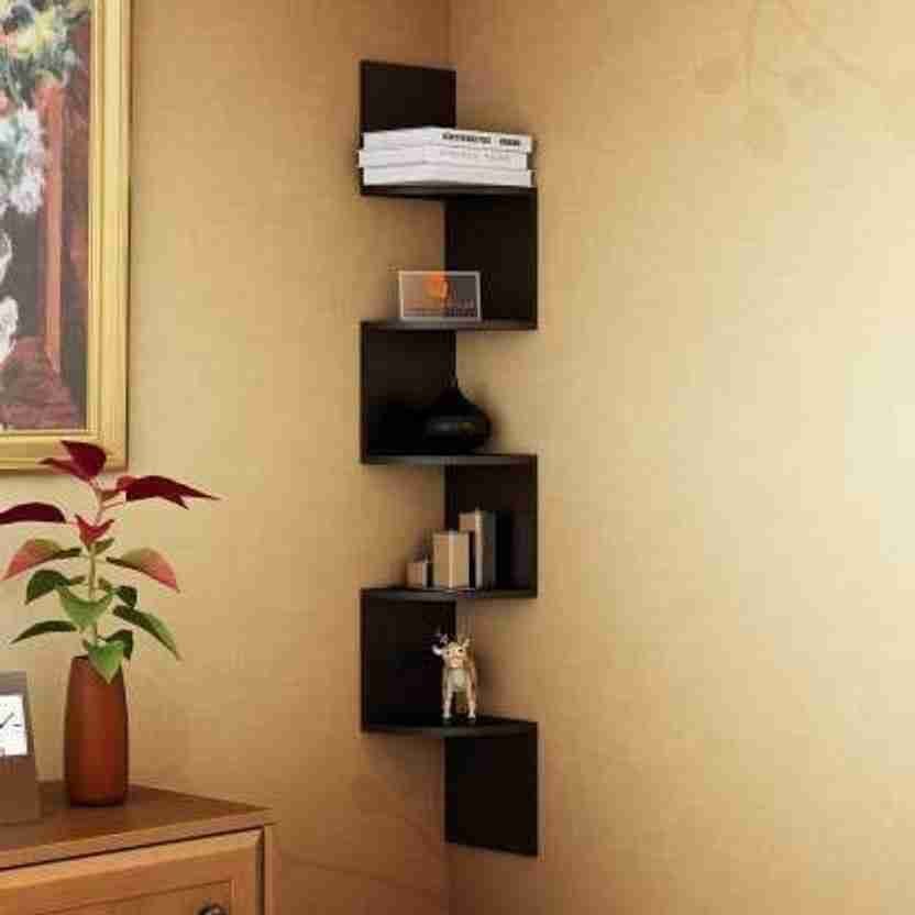 Modern Zig Zag Geometric Corner Shelf